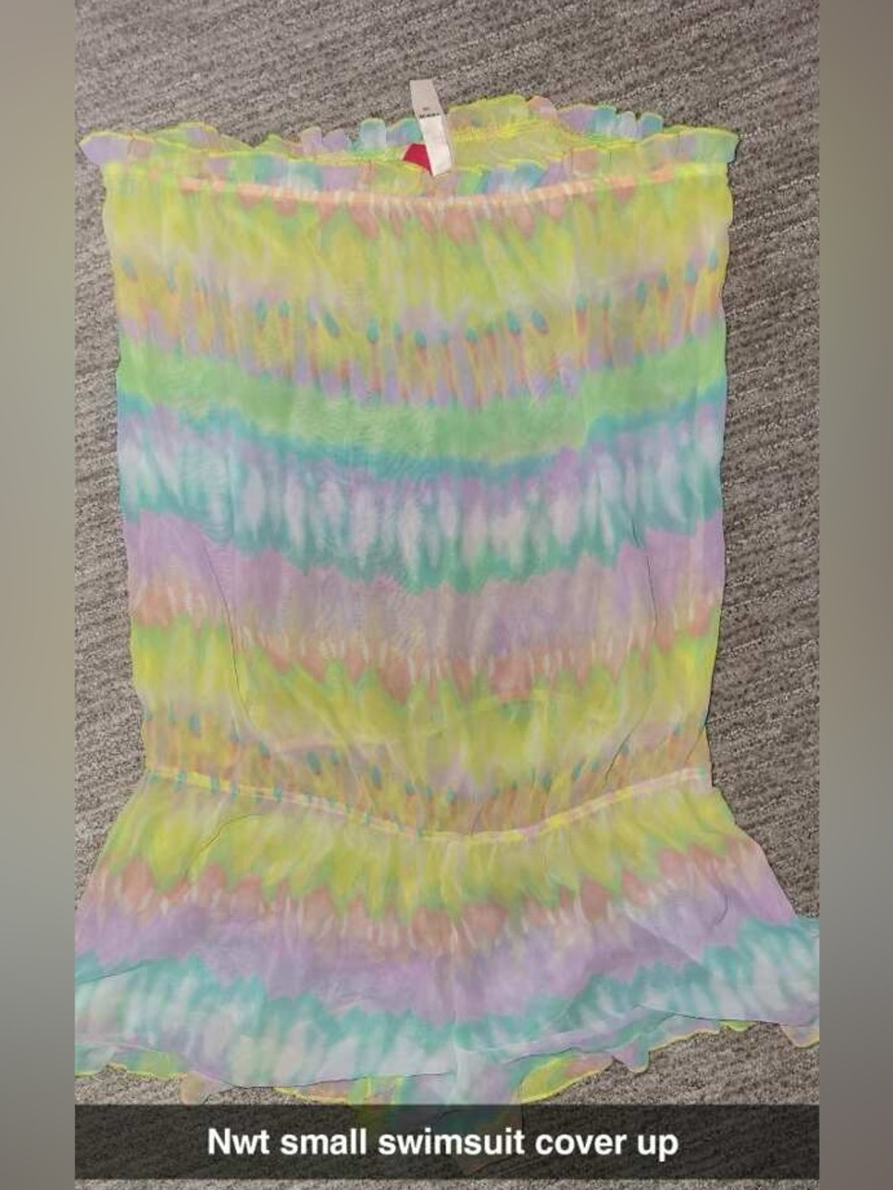 VS Pink Pastel Rainbow Tie-Dye Swim Cover-Up